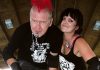 Sirens of Smash members Dave White 'Rudeboy Red' and Roxy Blackheart,'Roxy Smashhearts'. Photo: Sinead Ogilvie.