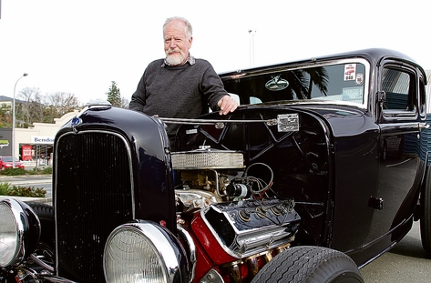 Nelson Hot Rod owner Beven Bennett with his 1932 Ford Coupe that will be a part of the Independence Day Cruise to Riwaka this Sunday. All American vehicles are invited to take part. Photo: Andrew Board.