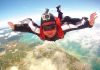 Nelson man Marcel Messemaker high above Tasman. He will be taking part in Good Vibes 2013, a skydiving event based in Motueka.