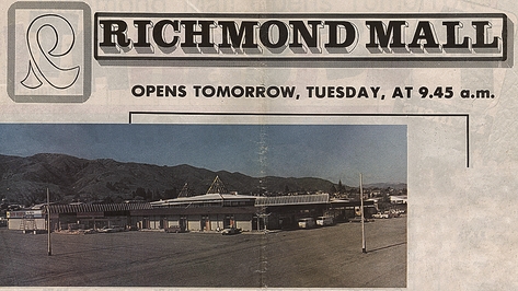 A flyer announcing the opening of Richmond Mall in 1973.