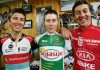 Richmond cyclists, from left, George Bennett, Sean Hambrrook and Kieran Hambrook are back home after a long season racing overseas. Photo: Simon Bloomberg.