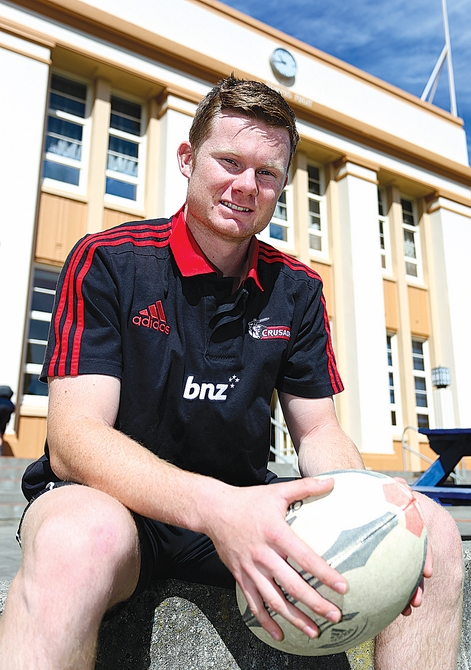 Former Nelson College first XV captain Mitchell Drummond was last week named in the Crusaders squad for the 2014 Super Rugby season. Photo: Phillip Rollo.