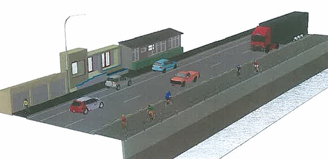 Option 2, for a proposed cycling walkway along Rocks Rd, that the council will release to the public for feedback.